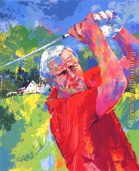 Arnold Palmer at Latrobe painting - Leroy Neiman Arnold Palmer at Latrobe art painting